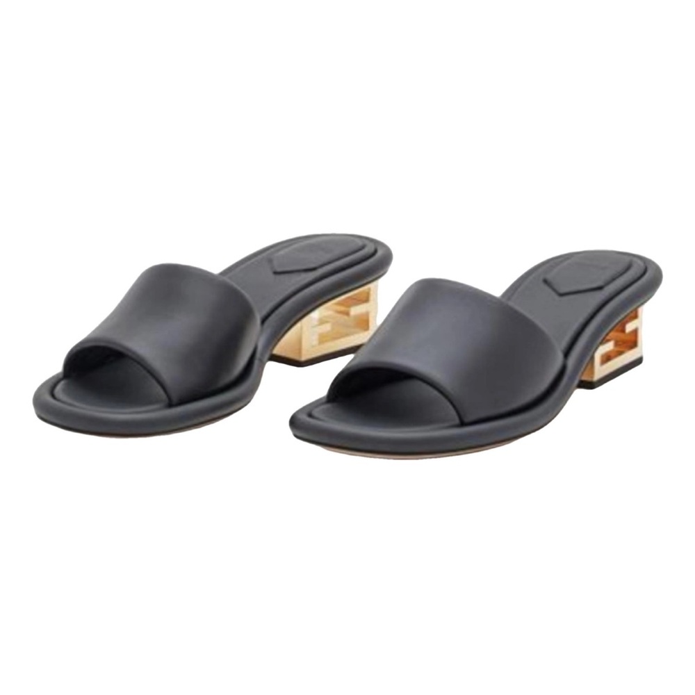 New! Fendi FF Baguette Motif Wide-Band Slides-6.5 - Picture 4 of 9